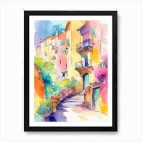 Cote D'Azur Summer Travel Art Print