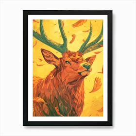 Autumn Deer 1 Art Print