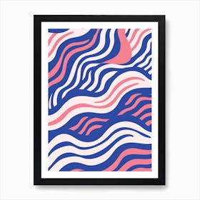 Abstract Wavy Pattern 1 Art Print