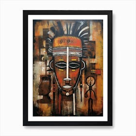 African Tribe Mask Art Print