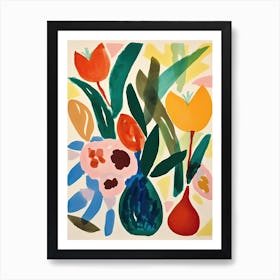 Tulips Flower Illustration 4 Art Print