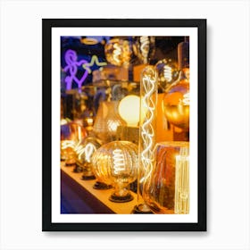 Light Bulbs In A Shop Window Art Print