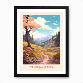 Wonderland Trail Usa Hike Poster Art Print