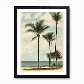 Crescent Beach Florida Vintage Art Print