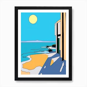 Minimal Design Style Of Playa Del Carmen, Mexico 4 Art Print