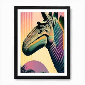 Sauroposeidon Pastel Dinosaur Art Print