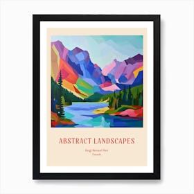 Colourful Abstract Banff National Park Canada 4 Poster Art Print