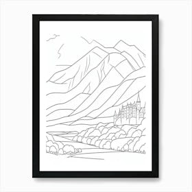 Castle In The Mountains Art Print