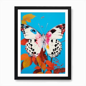 Pop Art White Admiral Butterfly 3 Art Print