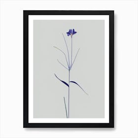 Spiderwort Wildflower Simplicity Art Print