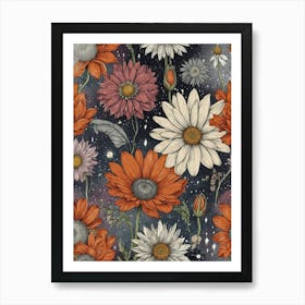 Daisies In The Sky Art Print