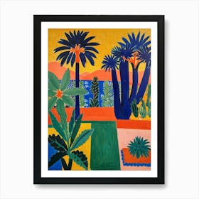 Palm Trees In The Garden Art Print