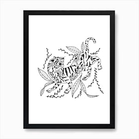 Tiger Warrior Art Print