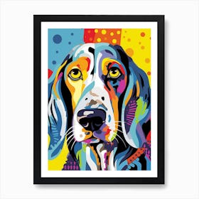 Geometric Basset Hound 2 Art Print