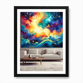 Leonardo Anime Xl In A Brilliantly Reimagined Scene Inspired B 1 (2) Art Print