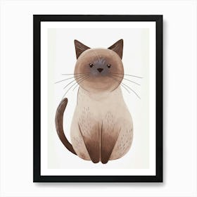 British Shorthair Cat Clipart Illustration 4 Art Print