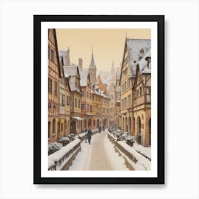 Old Town In Winter Art Print