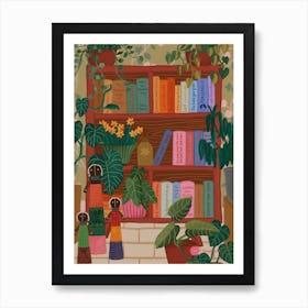 Books And Plants Art Print