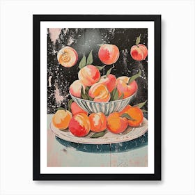 Abstract Art Deco Peach Explosion 3 Art Print