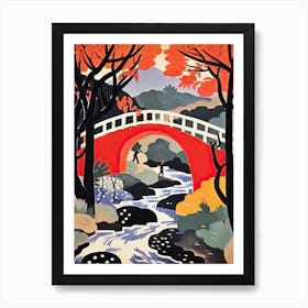 Alamillo Bridge, Seville, Spain Colourful 2 Art Print