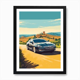 A Buick Regal In The Tuscany Italy Illustration 2 Art Print