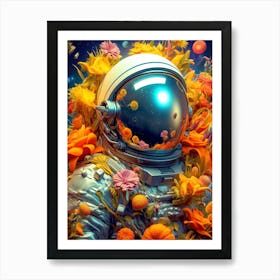 Space Flowers Art Print