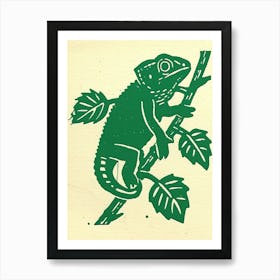 Chameleon In The Jungle Bold 1 Art Print