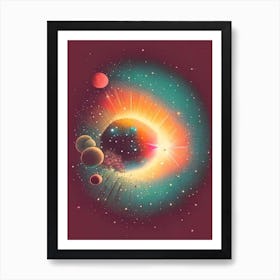 Galaxy Cluster 2 Vintage Sketch Space Art Print