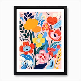 Flowers 21, Matisse style, Floral texture Art Print