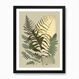 Soft Shield Fern Rousseau Inspired Art Print