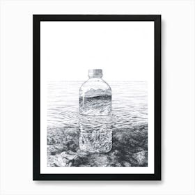 Water Bottle Art Print