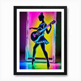 Dancer With Guitar Art Print