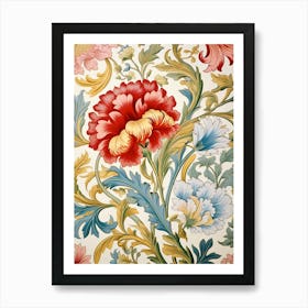 Floral Wallpaper 25 Art Print