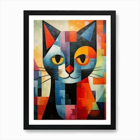 Cat Abstract Pop Art 8 Art Print