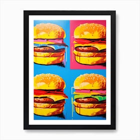 Burger Paint Drip Pop Art 3 Art Print