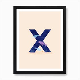 Letter X Xray Fish Art Print