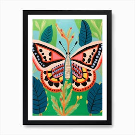 Maximalist Animal Painting Butterfly 1 Art Print