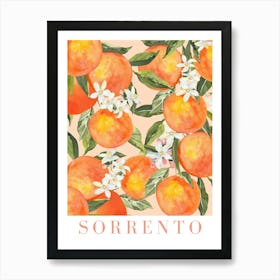 Sorrento Orange Print Art Print