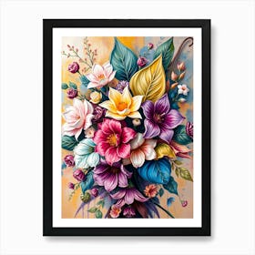 Bouquet Of Flowers 14 Art Print