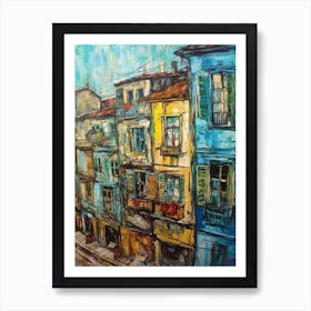 Window View Of Buenos Aires In The Style Of Expressionism 1 Art Print