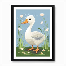 Baby Animal Illustration  Goose 2 Art Print