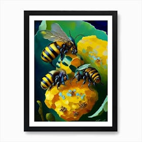 Larva Bees 2 Painting Art Print