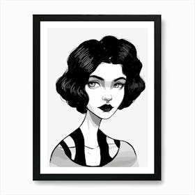 Black And White Drawing Art Print