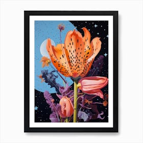 Surreal Florals Tulip 1 Flower Painting Art Print