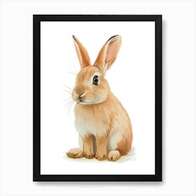 Beveren Rabbit Kids Illustration 2 Art Print