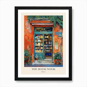 Rome Book Nook Bookshop 4 Poster Art Print