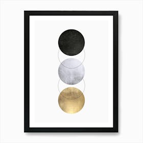 Metal and gold geometry 21 Art Print