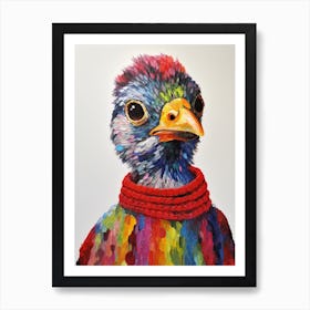 Baby Animal Wearing Sweater Turkey 1 Art Print