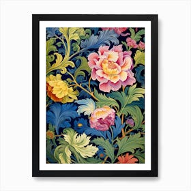 Floral Wallpaper 39 Art Print