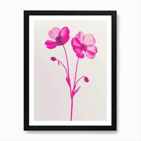 Hot Pink Forget Me Not 1 Art Print